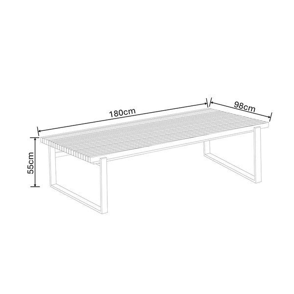 Dimensions for Hartman Etna L-Shape Rectangular Table