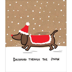 Portfolio Dachshund Through The Snow Christmas Card image 0