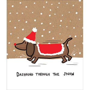 Portfolio Dachshund Through The Snow Christmas Card image 0