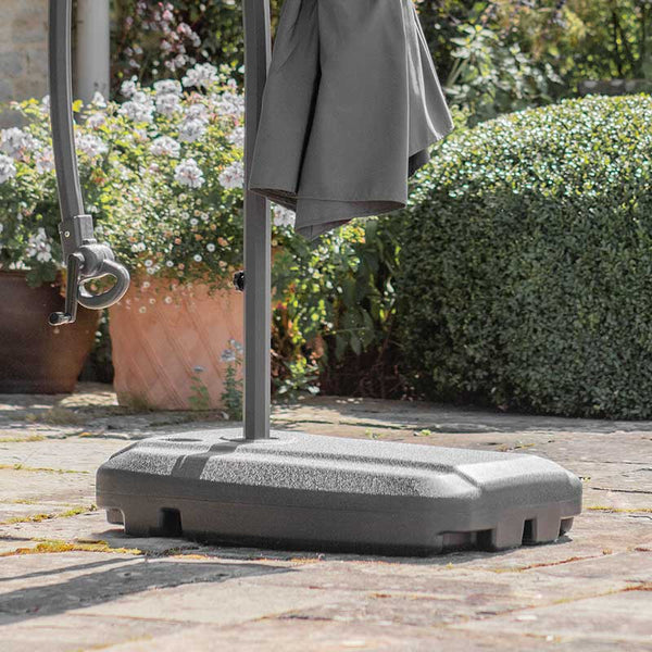 Bramblecrest Gloucester 3m Round Cantilever Parasol in Grey with Base & Cover image 3