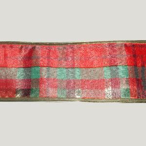 Swift Christmas Ribbon Garland - Green / Red Check image