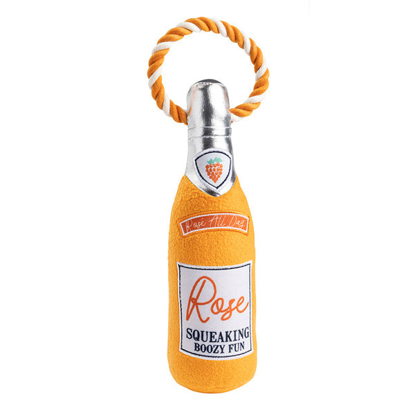 House of Paws Rosé Bottle of Wine Dog Toy image 0