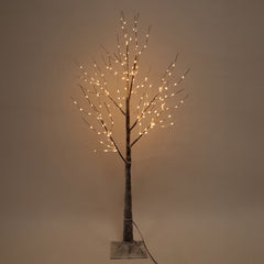 Festive Lit Warm White Snow Tree image 1