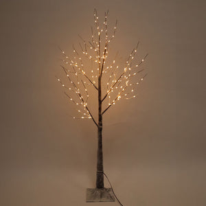 Festive Lit Warm White Snow Tree image 1