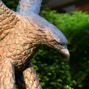 Home & Garden UK Golden Eagle Landing Garden Statue image 2