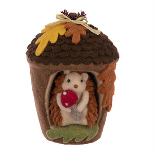 Floralsilk Autumn Acorn with Hedgehog Decoration image 0