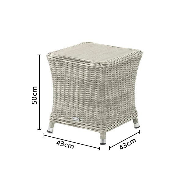 Bramblecrest Monterey Dove Grey Rattan Sun Lounger with Side Table image 11