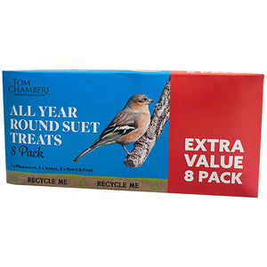 Tom Chambers All Year Round Suet Treats 8 Pack image 0
