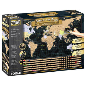 World Map Scratch Off 500 Piece Jigsaw Puzzle image 0