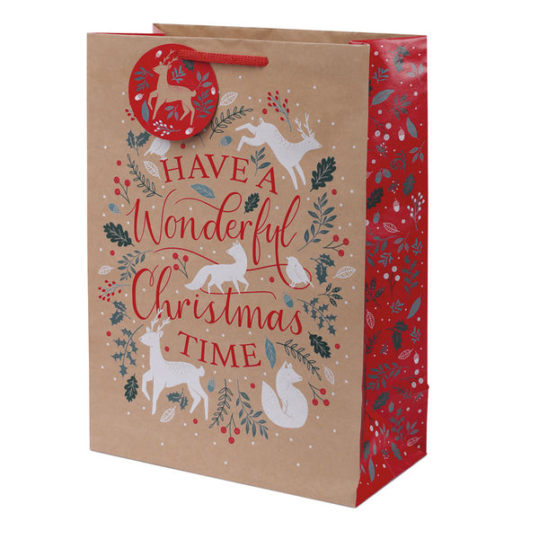 Tom Smith Festive Woodland Large Gift Bag image 0