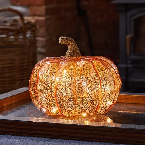 Internally Lit Golden Pumpkin image 3