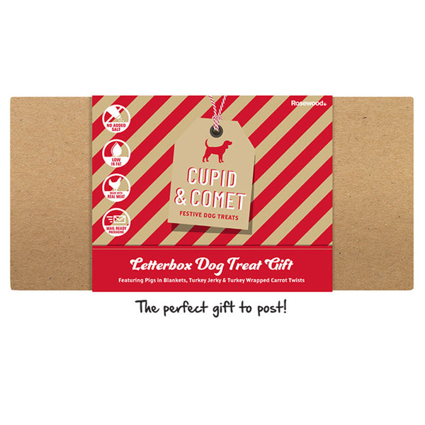 Cupid & Comet Letterbox Dog Treat Gift image 0