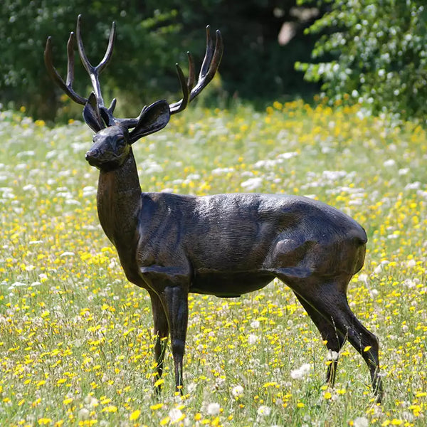 Home & Garden UK Standing Stag Garden Statue image 0