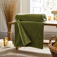 Deyongs Snuggle Touch Throw - Khaki image 0
