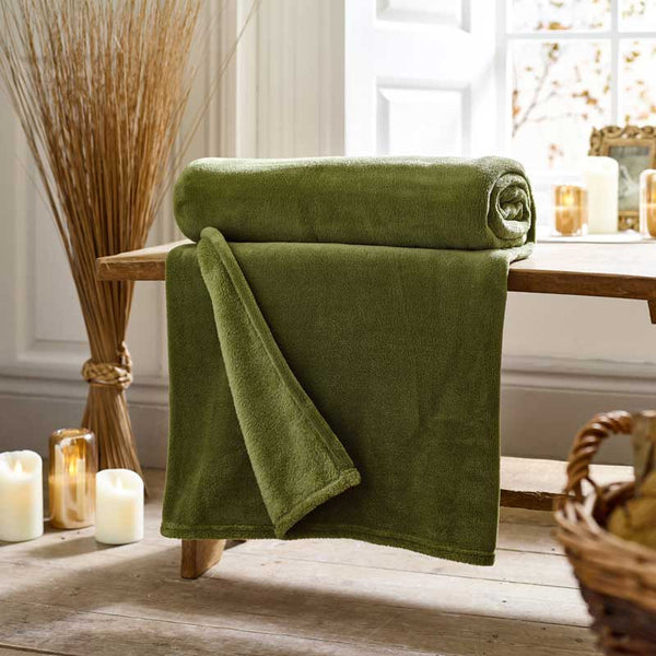 Deyongs Snuggle Touch Throw - Khaki image 0
