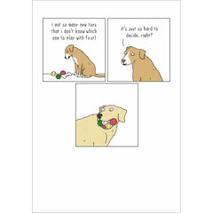 Woodmansterne Dog With Mouthful Of Christmas Card image 0
