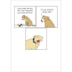 Woodmansterne Dog With Mouthful Of Christmas Card image 0