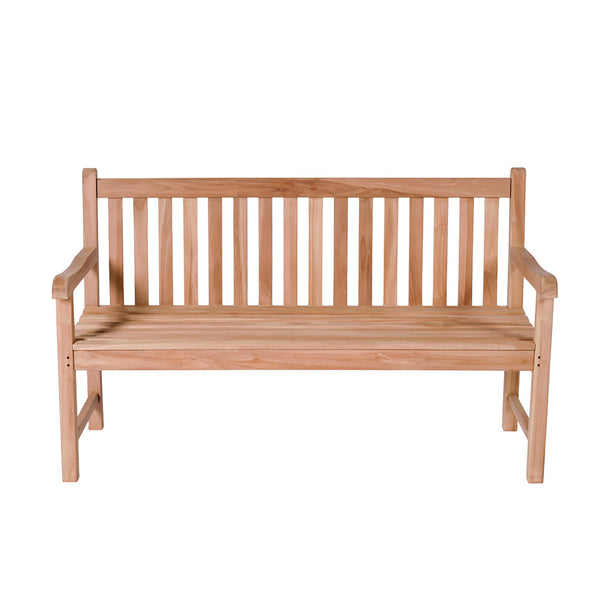Bramblecrest Straight-Back Teak Garden Bench - Seats 2-3 image 3