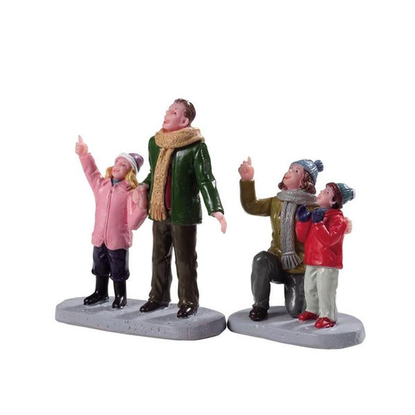 Lemax People Admiring Fireworks (Set of 2) image 0