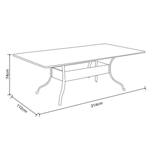 Hartman Amalfi 8 Seat Garden Dining Set in Bronze with Rectangular Table, 3m Parasol &amp; 15kg Base image 6