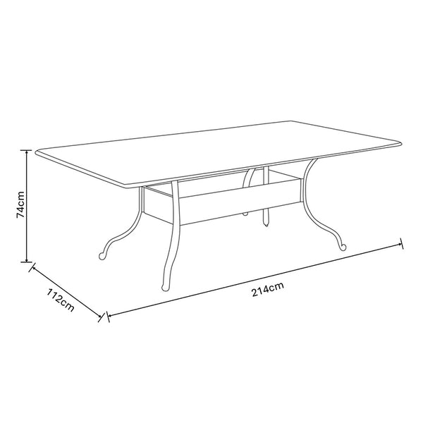 Hartman Amalfi 8 Seat Garden Dining Set in Bronze with Rectangular Table, 3m Parasol &amp; 15kg Base image 6