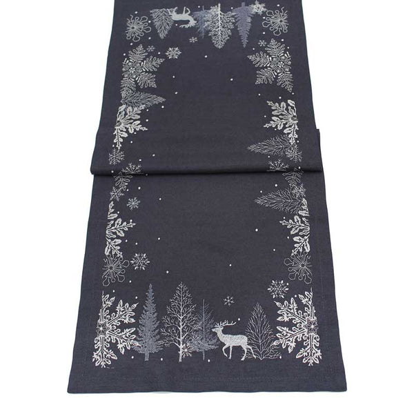 Peggy Wilkins Neve Table Runner - Pewter image 0