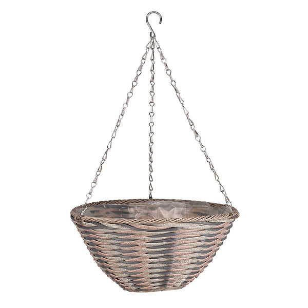 Smart Garden Oceana Faux Rattan Hanging Basket (35cm) image 1