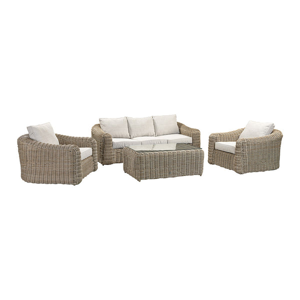 Orchard Life Morello Garden Lounge Set – Oatmeal Weave (Seats 5) image 4