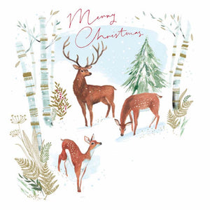 Woodmansterne Deers Christmas Card image 0