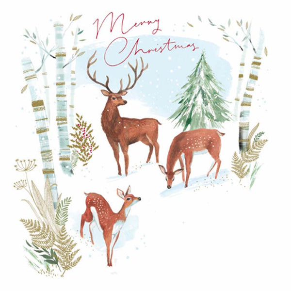 Woodmansterne Deers Christmas Card image 0