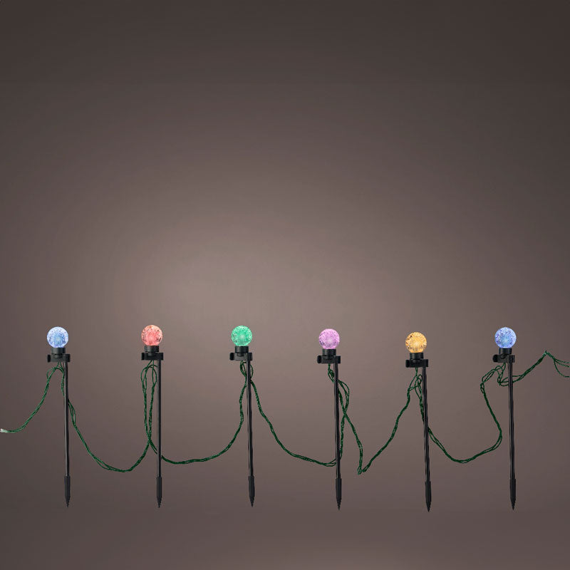 Lumineo LED Colour Switch Party Lights with Stakes - Multi / Warm White image 0