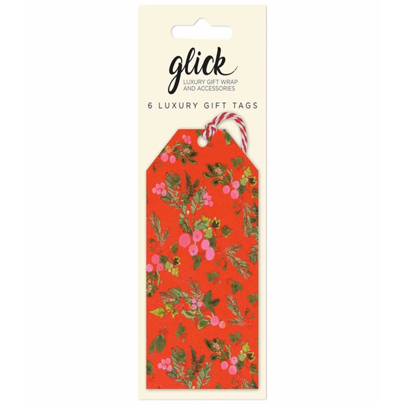 Glick Red Berries Gift Tags (Pack of 6) image 0