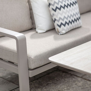 Bramblecrest Prague Sofa Set in Latte with Rectangular Height-Adjustable Table (Seats 7) image 1