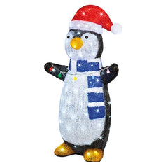 Lumineo LED Flashing Colourful Acrylic Penguin (85cm) image 0