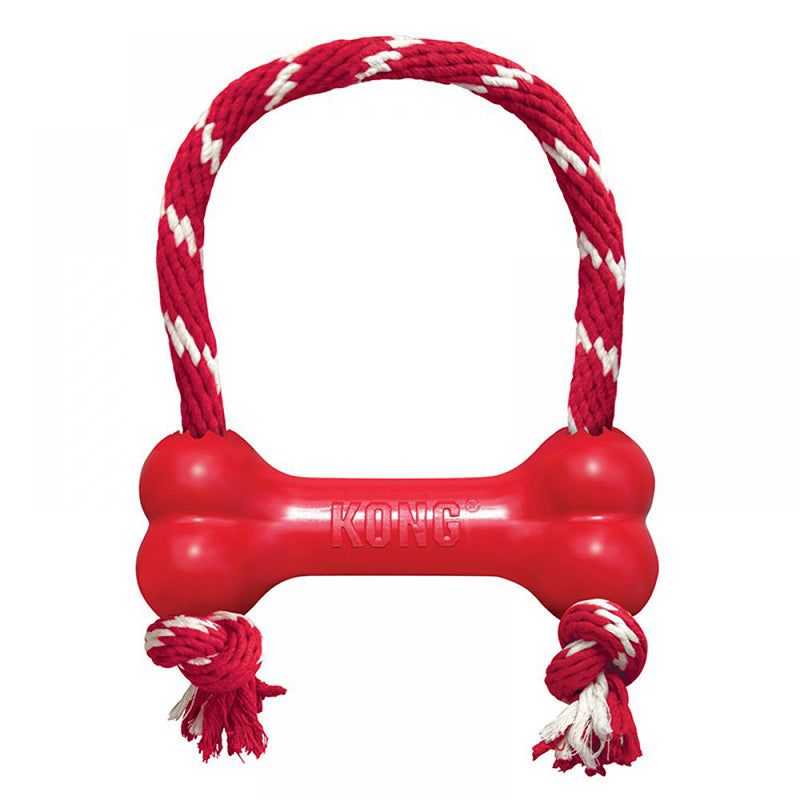 Kong Goodie Bone with Rope Dog Toy image 0