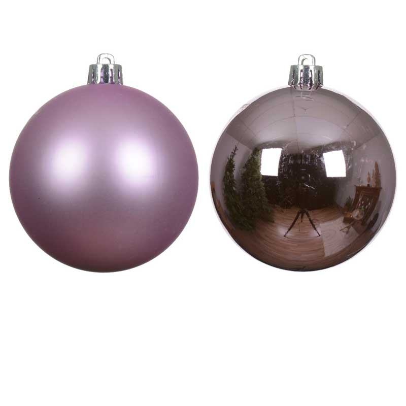 Decoris Shatterproof Baubles in Lilac Breeze (Pack of 6) image 0