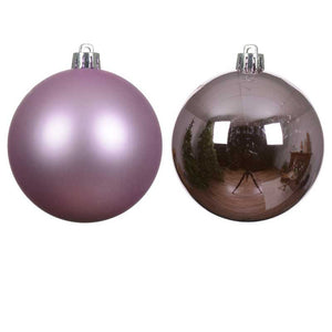 Decoris Shatterproof Baubles in Lilac Breeze (Pack of 6) image 1