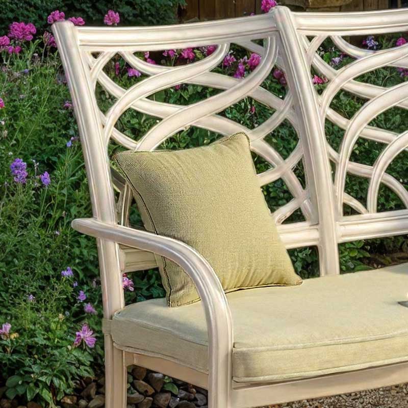 Hartman Buxton High Back Bench in Maize with Wheatgrass Cushion image 0