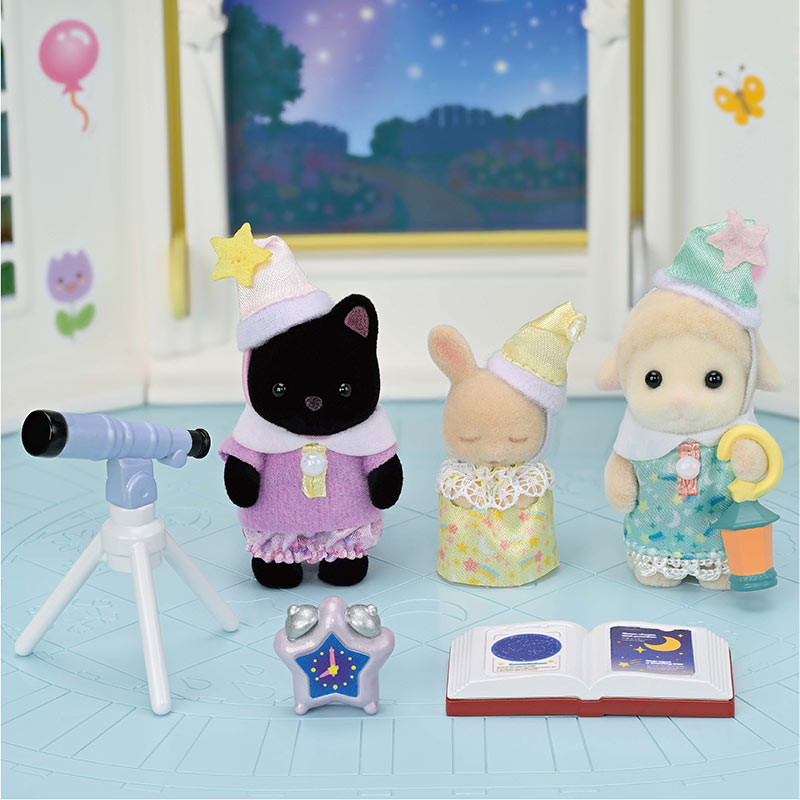 Sylvanian Families 'Nursery Friends - Sleepover Party Trio' image 0