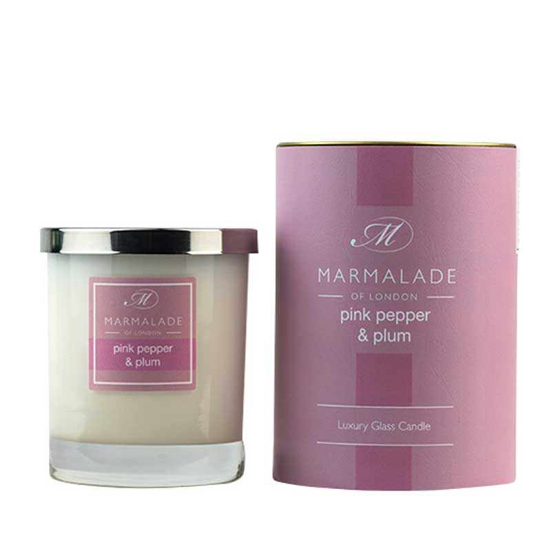Marmalade Pink Pepper & Plum Luxury Glass Candle image 0