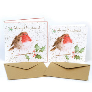 Wrendale Designs Boxed Cards - The Jolly Robin (Pack of 8) image 1