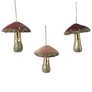 Decoris Glitter Mushroom (Assorted Designs) - 15cm image