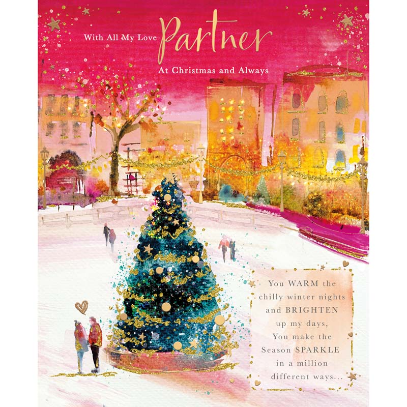 Words N Wishes Outside Christmas Scene Partner Christmas Card image 0