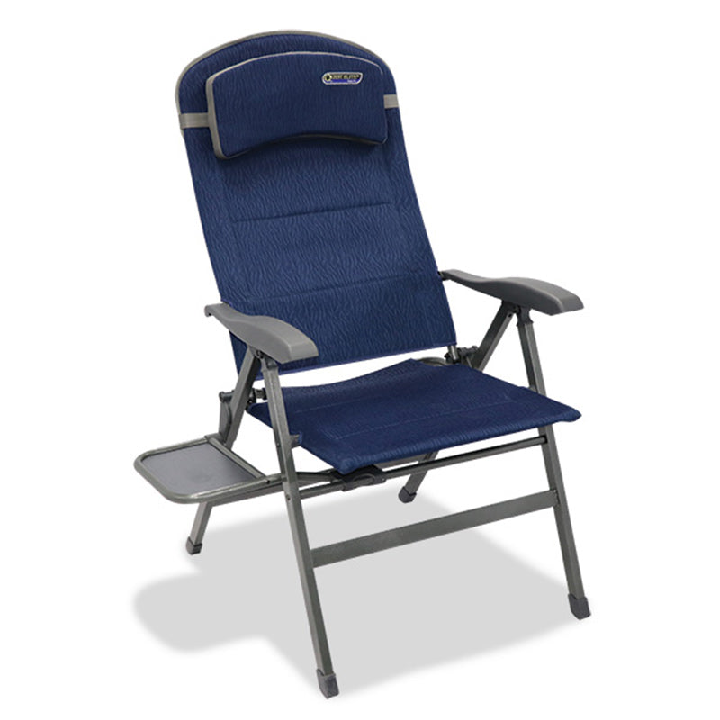 Quest Elite Ragley Pro Comfort Garden Chair in Blue with Side Table &amp; Headrest image 0