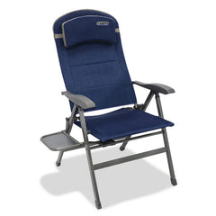 Quest Elite Ragley Pro Comfort Garden Chair in Blue with Side Table &amp; Headrest image 0