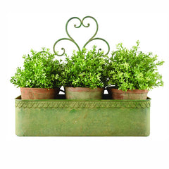 Fallen Fruits Aged Metal Green Wall Planter image 0