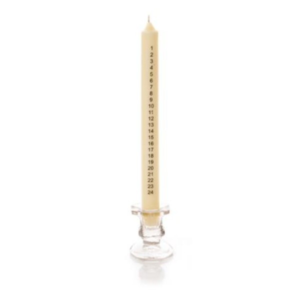 Premier Ivory Advent Candle with Glass Holder (25cm) image 0