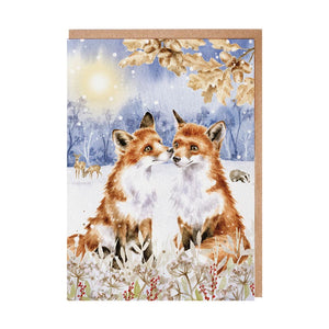Wrendale Designs Notecard Pack - Footprints In The Snow (Pack of 8) image 1