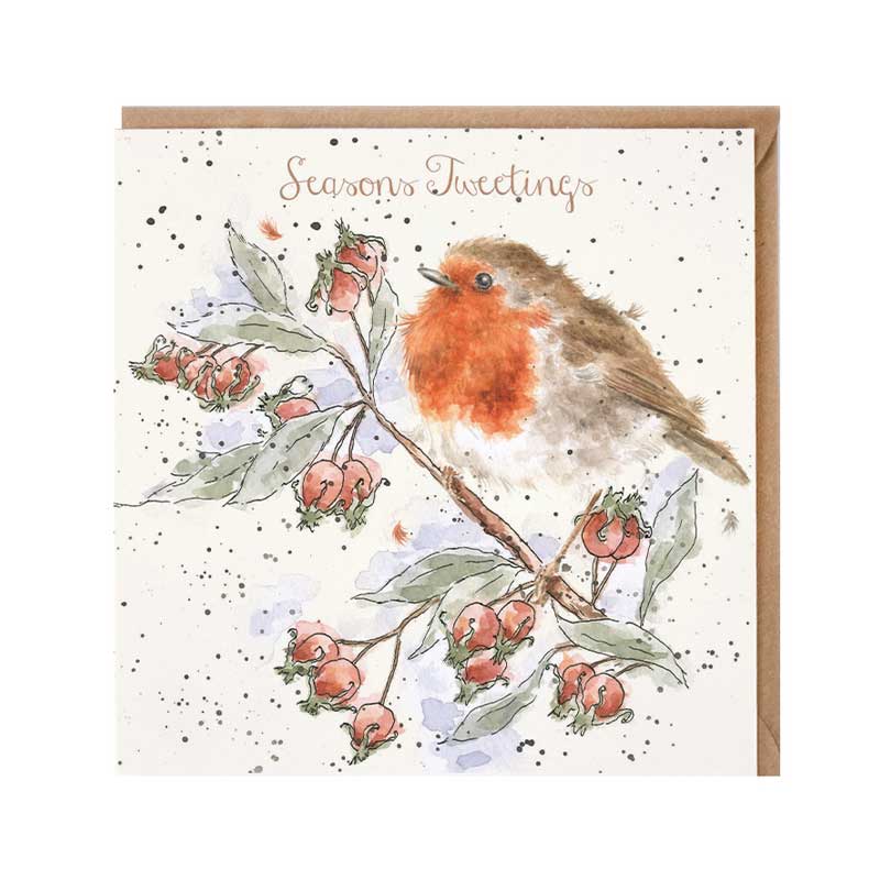 Wrendale Designs Season's Tweeting's Christmas Card image 0