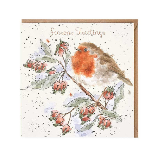 Wrendale Designs Season's Tweeting's Christmas Card image 0